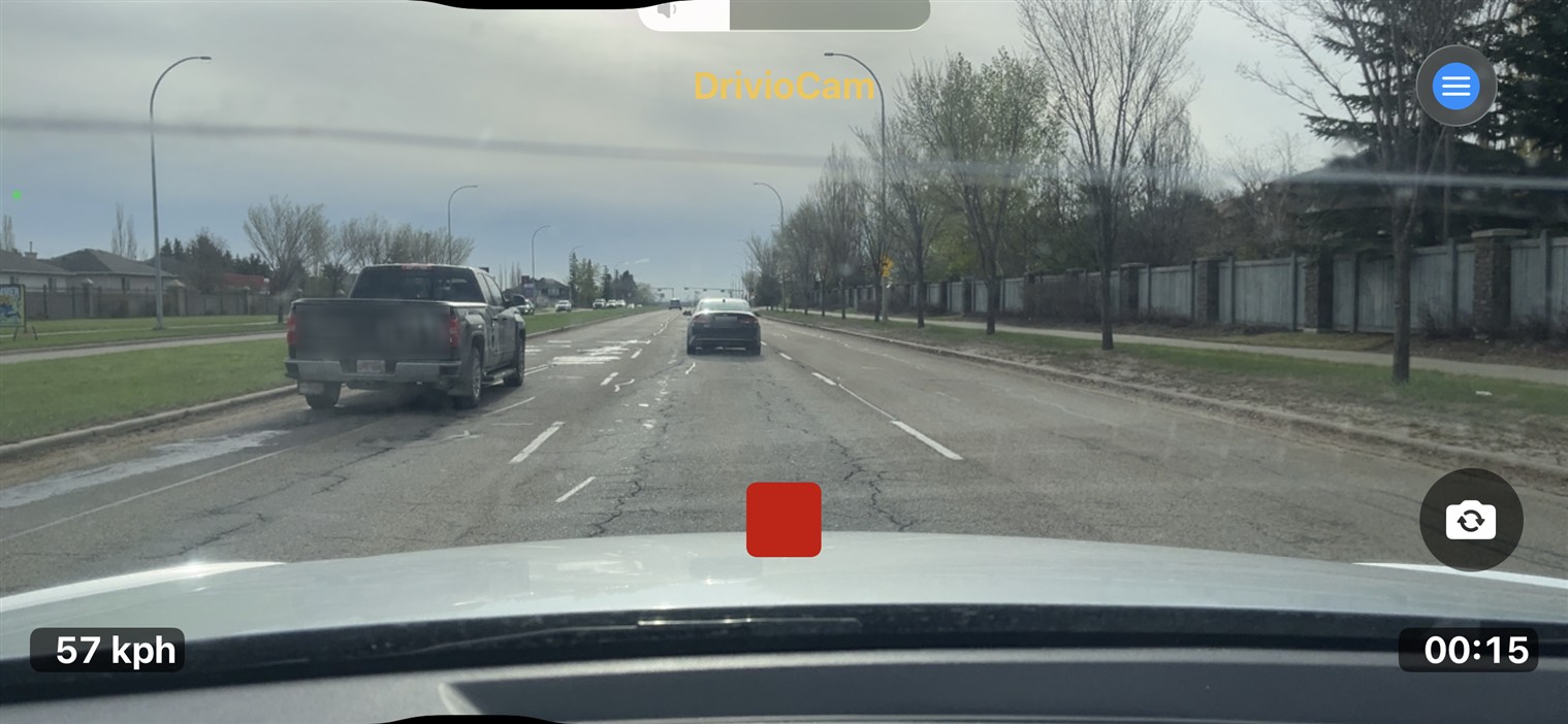 Driving recording screen